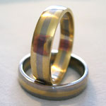 Yellow and White Gold Wedding Rings