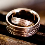 textured wedding rings
