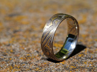 mokume ring woodgrain